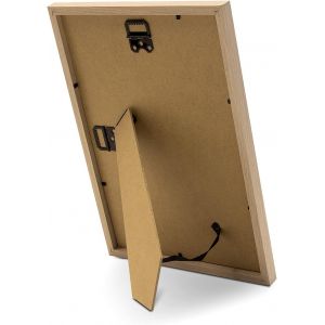 Cadre photo A4 moderne et intemporel, en MDF (naturel) pour de grandes photos et images au format A4,Peut &ecirc;tre utilis&eacute; comme support de table ou sur un mur, en mode portrait ou paysage. - Neuf