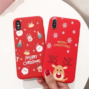 No&euml;l de Cas pour l'iPhone d'Apple 11 6.1"", TPU Silicone de Couverture de Cas avec le p&egrave;re No&euml;l Cerfs Mod&egrave;le, Ultra-Mince &eacute;tui de T&eacute;l&eacute;phone, gaine de Protection Antichoc pour iPhone11, Santa Claus - Neuf