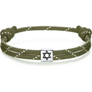 Eryi-Bracelet Nautique Homme Femme | Etoile De David Arbre De Vie Viking Celtique Argent 925 Paracorde Bracelet Réglable Pour Garçon | Surf Bijoux Yoga Amulette Cadeau - Neuf