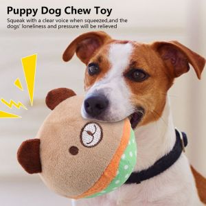 Hjlian Jouet A Macher Pour Chiot, Chien, Chat, Peluche Sonore, Forme Animale, Couineur, Dessin Anime (Ours Brun) - Neuf
