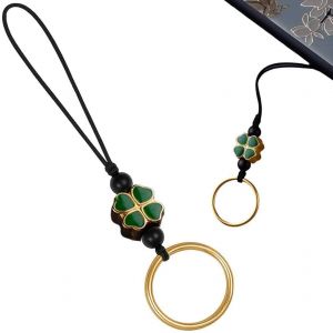 Kal-Lani&egrave;re De T&eacute;l&eacute;phone, Quatre-Feuilles Breloque De T&eacute;l&eacute;phone, Bracelet En Pierres Pr&eacute;cieuses, Cha&icirc;ne De T&eacute;l&eacute;phone Portable, Porte-Cl&eacute;s Pour Hommes Femmes - Neuf