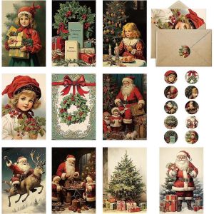 Cartes de Noël avec enveloppe set 20 pièces cartes de Noël nostalgiques set avec cartes postales de Noël A6 Cartes de Noël - Neuf