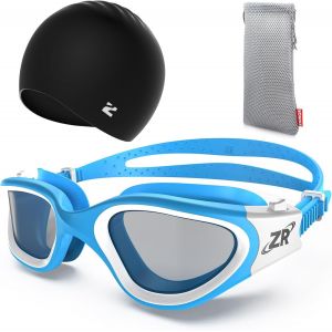 Letnerny-Lunettes De Natation Polarisées + Bonnet De Natation Pour Homme Et Femme, Protection Uv, Anti-Brouillard, Sangle Réglable, Confort Professionnel - Neuf