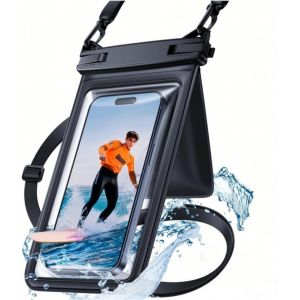 Checarzhn--No1-Pochette Étanche Téléphone, Ipx8 Smartphone Sac Étanche, Conception De Double Poche Pochette Phone, Double Espace Protege Phone Eau Sac Avec Corde Pour Iphone 16/15/14, Smartphones Jus - Neuf