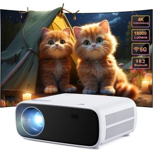 ChenQuanSarl-2025 Nouveau Videoprojecteur, Bluetooth Et Wifi Home Cinema Projecteur, 18000 Lumens Haute Luminosité, Mini Vidéoprojecteur Haute Performance, Compatible Avec Ios/Android - Neuf