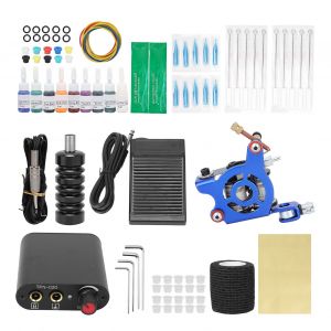 Kit De Machine A Tatouer 10 Bobines, Mini Alimentation, Kit Complet Pour Debutants, Prise 90-265 Veu - Neuf