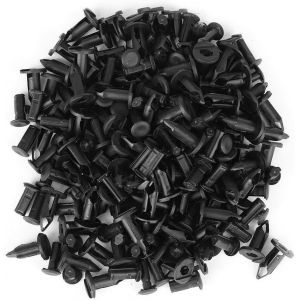 100pcs rivet en plastique de carrosserie,8mm trou Dia en plastique pare-chocs garde-boue rivets clips de retenue,noir - Neuf
