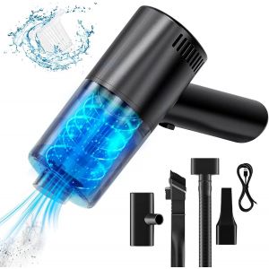 Aspirateur à main sans fil, aspirateur de voiture 9000 Pa, aspirateur à main à réduction d'humidité, charge rapide avec filtre lavable pour la maison, la voiture, type humide et sec - Neuf