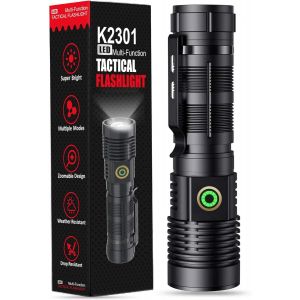 DOOL-Lampe De Poche Led Rechargeable-Extrêmement Lumineuse-Mini Lampe De Poche Avec 4 Modes-Intensité Variable En Continu-Magnétique-Étanche-Pour L'Extérieur,Le Camping,La Police,Les - Neuf