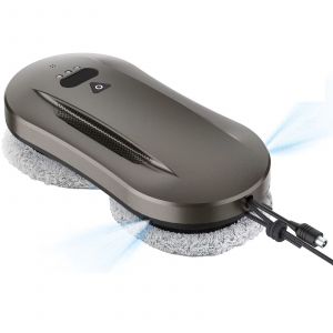 Robot Nettoyeur de Vitres Automatique avec Double Pulv&eacute;risateur, Robot Laveur de vitres 5600 Pa, T&eacute;l&eacute;commande - Neuf