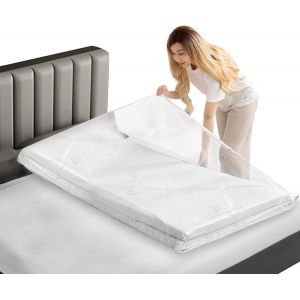 220 x 100 CM Sacs de Rangement Sous Vide pour Matelas,Sac Sous Vide Matelas pour Matelas,Transparent Sac Sous Vide pour Matelas,Sacs à Vide à Faible Encombrement pour La Maison,Le Voyage - Neuf