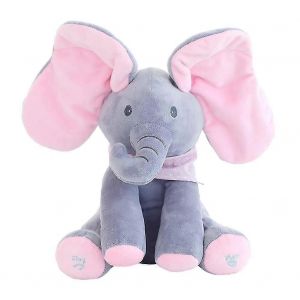 Jouet Sonore D'&eacute;l&eacute;phant Pour B&eacute;b&eacute;s, Enfants, Tout-Petits, Jouets Interactifs Parents-Enfants Pour Enfants Gar&ccedil;ons Et Filles-Rose Poudr&eacute; - Neuf