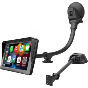 Support &agrave; Ventouse pour &Eacute;cran Carplay avec 11,8"" Bras Long de Bras en Alliage d'aluminium R&eacute;glable &agrave; 360&deg;, Support Solide pour Pare Brise et Tableau de Bord avec 78mm Disque Adh&eacute;sif Puissant - Neuf