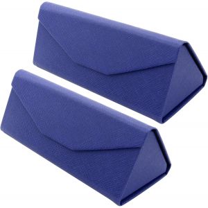 Étui Pliable À Lunettes De Soleil - [Pack: 2 Unités] Boîte Rigide [Triangulaire] Avec [Fermeture Magnétique] Et Doublure Intérieur Protection Vue Lecture Design Femme Homme Enfant Voiture Mode - Neuf