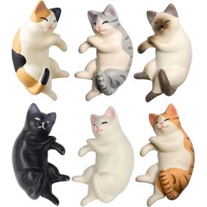 Drôle De Chat Aimants De Réfrigérateur, Mignon Office Des Aimants De Réfrigérateur, 3d Chat Aimants Pour Réfrigérateur Set De 6, De La Décoration Pour La Cuisine, La Maison, Le Bureau - Neuf