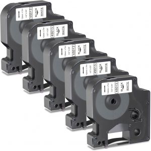 Compatible pour Etiquette Dymo D1 Ruban 45013 (s0720530) 12 mm x 7 m,Noir sur blanc Ruban d'&eacute;tiquette pour Dymo LabelManager 160 210D 250 260P 280 360D 500TS LabelWriter 450 DUO - Neuf