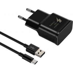 Chargeur Rapide Usb, Pour Samsung Galaxy S9 S8 S10 S10+ S20 S20 Fe A04s A14 A13 A12 A22 A23 A33 A34 A51 A52 A53 A54 5g A05s, Chargeur Rapide De Rechange + 2m Type-C (Noir[Car784633] - Neuf