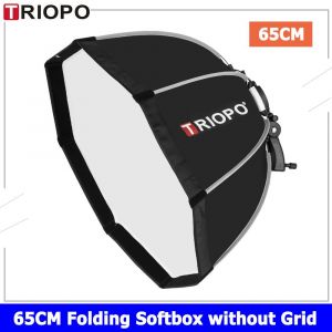 Triopo Softbox pliable octogonal parapluie Softbox S support poignée + nid d'abeille grille extérieure boîte souple Flash - Type KS65 - Neuf