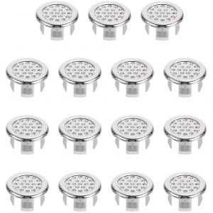 Lot de 15 couvercles de trop-plein pour &eacute;viers de salle de bain et de cuisine - Neuf