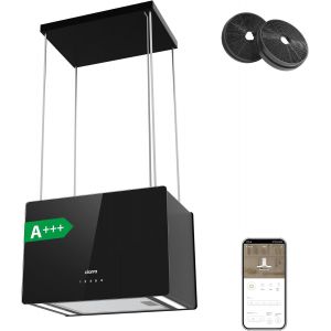 CHECARZHN--NO1-Hotte Îlot Centrale A+++ 700M ³/ H 48Cm - Hotte Aspirante 4 Vitesses - Wifi&App - Filtre À Charbon Inclus - 2 Niveaux De Luminosité Led - Hotte Suspendue Recyclage - Cbcb4850 - Neuf