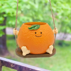 Planteur swing suscepteur de fleur de résine pour balcon de bureau décoratif - Neuf