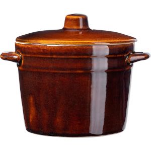 Letnerny-Casserole En Céramique Avec Poignées Latérales Et Couvercle, Passe Au Lave-Vaisselle, Pot En Céramique, Fait À La Main, Marmite Pour Concombres, 1,5 L Ver2 - Neuf