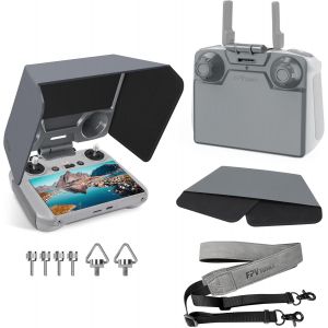 Kuwj-Pare-Soleil Rc 2 Avec Cordon Pour Dji Mini 4 Pro/Dji Air 3, Protection D'écran Pour Manette Rc2, Kit Comprenant Une Housse De Protection Solaire Rc 2, Un Cordon Rc 2 - Neuf
