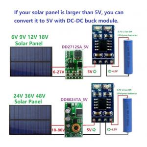 1A 4.2V 3.7V LiPo Li-ion Lithium Battery Charger Solar Charge Controller Module MPPT Lithium Battery Solar Charging Module (without Pin) - Neuf