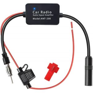 Amplificateur de Signal D'autoradio 12V Radio AM/FM Amplificateur Antenne Autoradio Amplificateur d'antenne Car Antenna Amplificateur de Signal Booster Amp pour Audio Stéréo Digital Car Radio - Neuf
