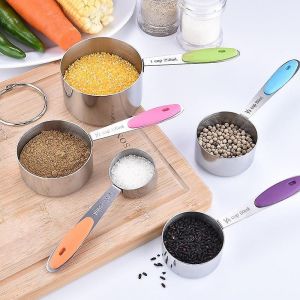Ensemble De Tasses À Mesurer Et De Cuillères 10 Pièces,Tasses À Mesurer Empilables En Acier Inoxydable,Largement Utilisé Dans La Cuisine Dr - Neuf