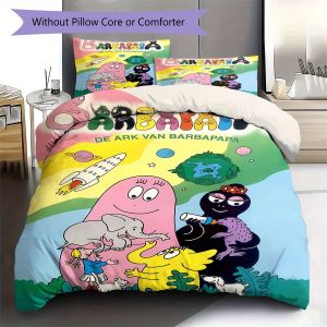 Parure De Lit Motif Barbapapa, Housse De Couette Et Taie D'oreiller, Douce, Decoration De Chambre À Coucher, Literie De Noël, Halloween, Cadeaux De Noël, Cadeau D'anniversaire (1 * - Neuf