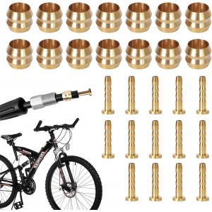 Lot De 15 Raccord Gaine Frein Disque Velo,Frein Hydraulique V&eacute;lo Olive,Insert Connecteur Olive,Aiguilles De Frein Hydraulique Set-Installation Facile,Adaptation Pr&eacute;cise Pour Vtt & V&eacute;lo Route(Bh59) - Neuf