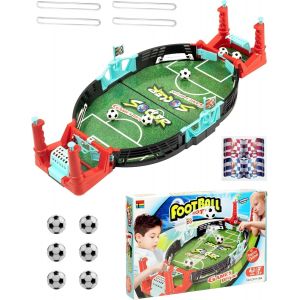 ChenQuanSarl-Ablumen Jeu De Baby Foot Mini Familial Pour Deux - Jouet De Football De Table Pour Enfants D&egrave;s 4 Ans Avec 6 Balles, Cadeau Parfait Pour Anniversaire Ou Famille - Neuf