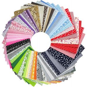 Mevronisshop-56 Pi&egrave;ces Tissus Coton Couture, 25 X 25 Cm Impression Tissus Couture Pour Couture, Quilting Et Diy Bricolage ((56 Motifs Al&eacute;atoires) - Neuf