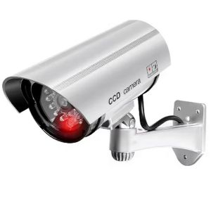 Camera de securite factice exterieure, systeme de camera de surveillance CCTV factice a LED pour propriete, entreprise, maison - Neuf