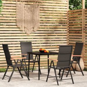 Prolenta Premium - Ensemble &Agrave; Manger De Jardin 5 Pcs Noir - Neuf