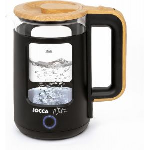 - Bouilloire &Eacute;lectrique De 1,8 Litre, Ligne Nature| Chauffage Rapide| Base Pivotante &Agrave; 360&ordm;|Arr&ecirc;t Automatique|Dessin Moderne Et &Eacute;l&eacute;gant| Verre Au Borosilicate| (Noir) - Neuf