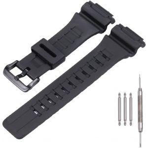 Kal-Bracelet De Montre De Rechange En R&eacute;sine Pour Homme Aq-S810w Aeq110bw Aeq110w - Neuf