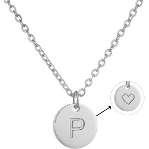 Kal-Collier Lettre Initiale En Or Avec Coeur Charme Infime Pendentif Collier Pour Femmes Homme (1cm De Diam&egrave;tre)U2026 - Neuf