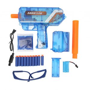 Jouet De Boule De Gel Electrique Automatique Puissant Pour Activites De Plein Air 1500 Mah, Perles D'eau Interactives, Bleu - Neuf
