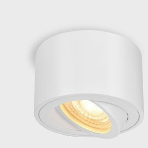 Tianyi-1x Spots De Plafond Blanc - Extra Plat & Pivotant À 38° - Ø80x50mm - Spot En Saillie Orientable - 5w 500lm 3000k - Module Led 230v Inclus - Aluminium Led Plafonnier Spot - Neuf
