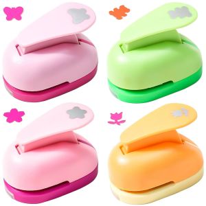 Chenquansarl-Pcs Perforatrices Formes, 15mm Cr&eacute;ativit&eacute; Perforatrice Enfant, Ours/Fleur De Cerisier/Papillon/Tulipe - Perforatrice Forme Pour Le Scrapbooking Et L'artisanat Diy (Couleur Al&eacute;atoire) - Neuf