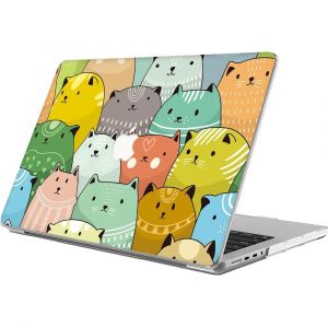Coque pour MacBook Air 13 Pouces M4 M3 M2 2025 2024 2022, Protection Rigide Slim Antid&eacute;raprante Motif Chat Animation - E.F.Connection - Neuf