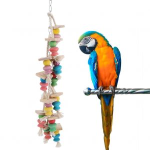 Hjlian 1 Piece De Jouet A Mordre Pour Perroquet, Echelle D'escalade, Gourde, Piece Carree, Jouets Suspendus Pour Oiseaux - Neuf