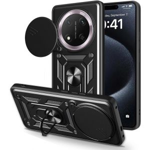 Kal-Coque Pour Honor Magic7 Lite/Magic 7 Lite/Honor X9c Avec Anneau 360°, Coque De Protection Avec Cache Objectif, Étui De Protection Antichoc Avec Support Magnétique. Noir - Neuf