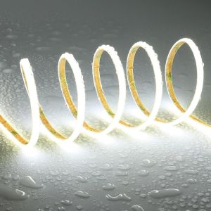 Ruban Led Cob 5m Blanc Froid 6000k Etanche, Extra Fine 5mm Largeur, Bande Led 24v Exterieur, 400led/M Cri>90 Autocollant, Découpable, Pour Cuisine, Armoire, Décoration De La Maison - Neuf