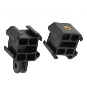 Support De Chaussure Froide En Plastique, Professionnel LéGer, Triple Support De Chaussure Froide De 1/4 Pouces Pour CaméRa D'action, LumièRe De Remplissage, Micro - Neuf