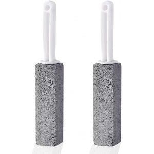 Lot de 2 Pierres Ponces De Nettoyage,Pierre Ponce pour Enlever Le Calcaire des Toilettes,Pierre Ponce Nettoyante pour Cuvette De Toilettes,Pierre Ponce avec Poignée pour Nettoyer Les Sièges - Neuf