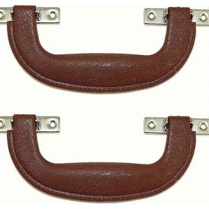 1 pc valise vintage poignée en plastique imitation cuir bagages poignée accessoires tiroir armoire porte sangle poignée de transport armoire porte poignée,marron - Neuf