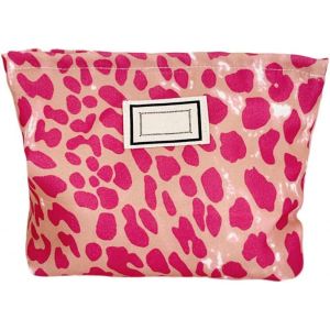 Toilette Voyage Femme L&eacute;opard de Maquillage en Toile Sac Cosm&eacute;tique &agrave; Glissi&egrave;re Portable,sac leopard,leopard femme,leopard,maquillage,toilette femme - Neuf
